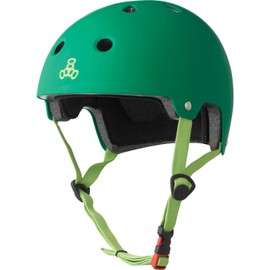 Triple Eight Dual Certified Bike and Skateboard Helmet, Kelly Green Matte, Large / X-Large