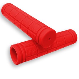VIAUMBR Bicycle Grips Handlebar Grips Ergonomic Soft Rubber Non-Slip Road Bike Scooter MTB BMX Mountain Bike Trekking Bike eBike 120 mm Red