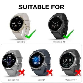 Bexido Case Screen Protector Compatible with Garmin Vivoactive 4S/Venu 2S 40mm, [3 Pack] All-Around TPU Protective Case Cover Soft Bumper Shell for Vivoactive 4S/Venu 2S(Not for Vivoactiv 4/Venu 2)