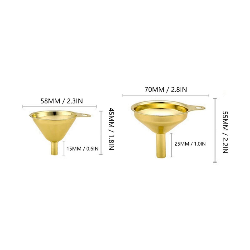 3 Piece Stainless Steel Funnel Set, Stackable Small Funnel Jam