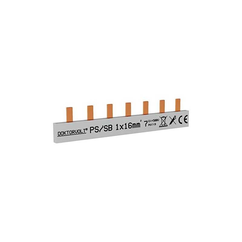 Doktorvolt Phase Rail Busbar 1P Pin 7-Pin 16 mm² PS/SB