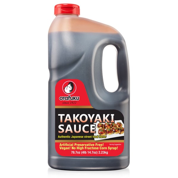 Otafuku Takoyaki Sauce for Japanese Grilled Octopus, 78.7 OZ (1/2 Gallon)
