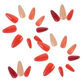 OHPHCALL 24pcs Nude Nails Glue Fake Nails for Women for and Easy to Apply for Any Occasion