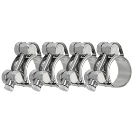 PATIKIL 23-25mm T-Bolt Hose Clamp, 4 Pack Intercooler Pipe Tube Clamps 304 Stainless Steel Radiator Hose Clamp for 0.91"-0.98" Pipe