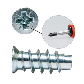 Pack of 50 Euro Screws - Rustproof - Furniture Screws for Drawer Runners, Special Screw (50, 6.3 x 19)