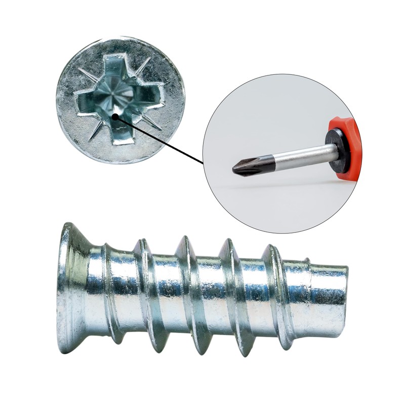 Pack of 50 Euro Screws - Rustproof - Furniture Screws
