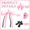 Skyygemm 12 Pcs Pink Bow Magnetic Bookmarks Coquette Style Bookmarks