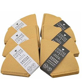 Size 2/No.2/1x2 Coffee Filter Papers by COFFEE LUSSO, Cone Shaped, Unbleached, Eco Friendly (300)