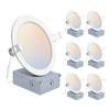 POWERASIA 6 Pack 6 Inch LED Recessed Lights with Junction