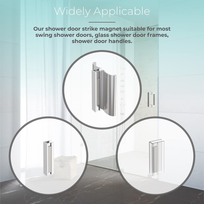 Shuisen Shower Door Magnet, 2-1/2" Glass Door Magnet Replacement for