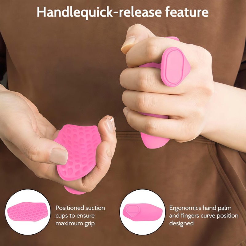 Rubber Gym Grips Fingerless Workout Grips - Ergonomic Rubber Hand