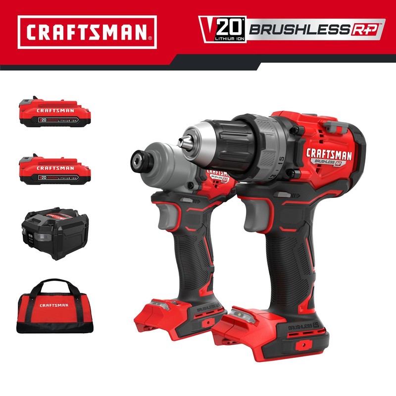CRAFTSMAN Brushless Rp+ 2-Tool Combo Kit (CMCK2530C2)