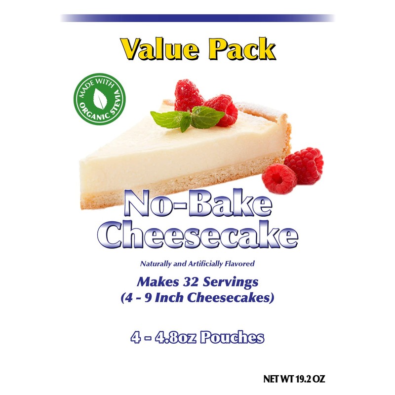GramZero No-Bake Cheesecake Mix, Makes 4 Cheesecakes, No Sugar Added,