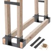 MOFEEZ Outdoor Firewood Log Storage Rack 2x4 Bracket Kit, Fireplace