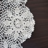 USTIDE Soft Cotton Handmade Crochet Tablecloth White Floral Lace Tablecloth