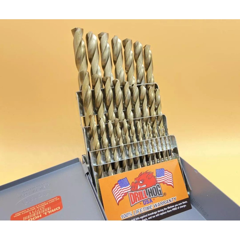 Drill Hog® 29 Pc Cobalt M35 Drill Bit Set Reduced