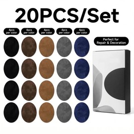 MEOAlBkey 20-Pack Oval Velvet Iron on Patches