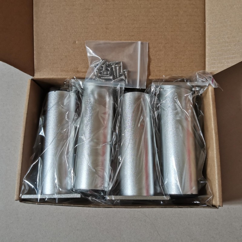 PUTOAHAO 4 Adjustable Furniture Feet, Cabinet Legs, Aluminium Alloy (Diameter