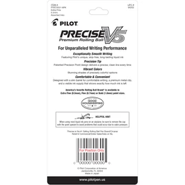 Pilot Precise V5, Roller, Tinta Líquida, 4 Piezas, Negro, Azul, Rojo, Verde (94202)
