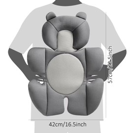 G Ganen Baby Comfort Support Cushion Stroller and Seat Comfort Cushion Insert Liner (Dark Grey)