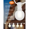 SUNSGNE White String Lights Outdoor, 50FT White Outdoor Lights with