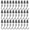 Beilala 30pcs Metal Curtain Clips with S Hooks Black for