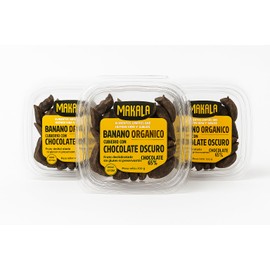 Organic Banana Snacks with 65% Premium Dark Chocolate – Gluten-Free, No Preservatives – Healthy Fruit Treat – 100g - 3 PACK