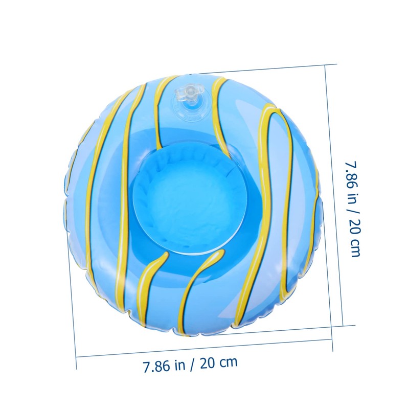 KONTONTY 6pcs Inflatable Floating Cup Holders Creative Beach Drink Holders