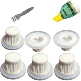 Feenynic 6 Pack Hepa Filters Replacement Compatible with Duck Vacuum Cleaner as Seen on TV. Washable Filters Works on Duck Compact Cordless Vacuum. (Vacuum isn't Included）