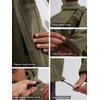 FREE SOLDIER Men's Waterproof Softshell Jacket Thick Fleece Lined Outdoor