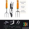 UKOKE Garden Tool Set, 12 Piece Aluminum Hand Tool Kit,