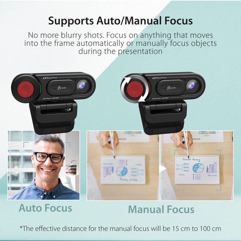 j5create 1080P Dual Mode Webcam & Document Camera with Automatic
