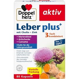 Doppelherz Liver Plus | With choline as a contribution to the maintenance of normal liver function as well as normal fat metabolism - 80 capsules