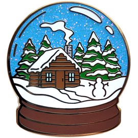Pinsanity Snow Globe Enamel Lapel Pin