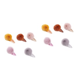 FOMIYES 10 Pcs Lovely Hair Clips Faux Fur Hair Clips Bow Hair Pin Fluffy Hair Clips Hairpin Ball Hair Barrettes Headdress Hairpin Fuzzy Hair Pins Headwear Creative Hair Pins Headdress