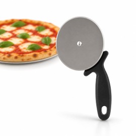 PARENCE. Rotella Tagliapizza Grande – Tagliapizza XXL in Acciaio Inox – Taglio Ampio e Rapido – Manico Ergonomico Antiscivolo – Nero