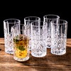 binsakao Tall Highball Glasses Set of 6, 14 Ounce Cups,