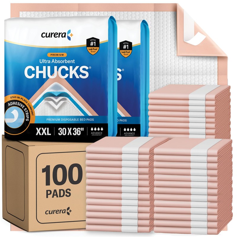 Chucks® Premium Disposable Underpads 30”x36” [100-Count] Ultra Absorbent Chux Incontinence