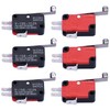 Twidec/6Pcs Micro Limit Switch Long Hinge Roller Arm Switch for