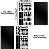 4 Sheets LED Blackout Sticker, 4 Stickers Block 80%/100% Dimming