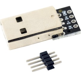 whiteeeen 4pcs USB Type A Male Breakout Board with 2.54mm Male Pin