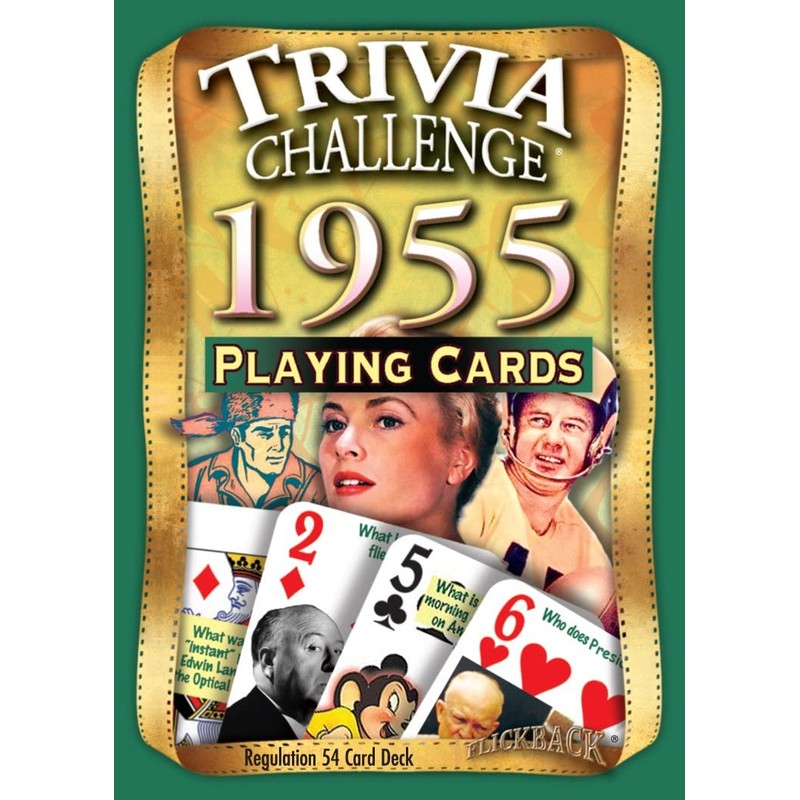 Flickback 1955 Trivia Playing Cards: 65th Birthday