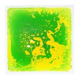 Qoytqoy Liquid Sensory Floor Tiles for Kids Ages 3+ – 11.8" Step-On Toy with Color Flow Effect & Non-Slip Base – for Calm Corners, Sensory Path Layouts or Expansion Use (1-Pack)