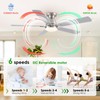 Ceiling Fans with Lights, 56" Flush Mount Ceiling Fan with