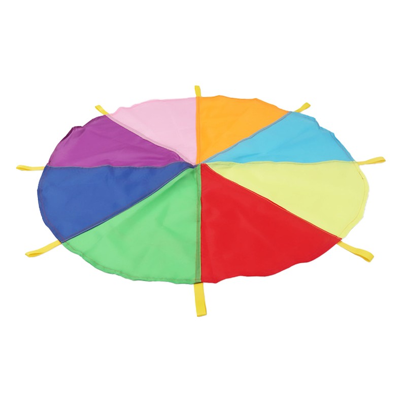 Kids Rainbow Parachute Physical Exercise Sensory Training Kindergarten Outdoor Group