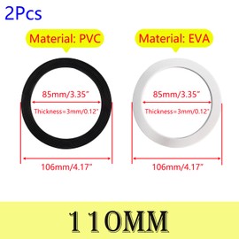Qrity 4 Pcs Strainer Gasket Seal Ring, O-Rings Sealing Gaskets, O-Ring Strainer Gasket, for Qrity 110mm Sink Waste (ASIN # B06XBSS8QJ)