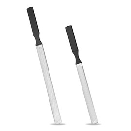 2PCS Toe Nail Files for Thick Nails, Professional Stainless Steel Long Short Nail File for Women Men Metal Double-Sided Toenail File for Manicure Or Pedicure Natural Finger Seniors & Dogs