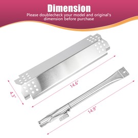 SearCook Replacement Parts Kit for Home Depot Nexgrill 5 Burner 720-0888, 720-0888N, 4 Burner 720-0830H, 720-0830D, 720-0783E, Kenmore 122.33492410, Grill Burners, Heat Plates, Igniters