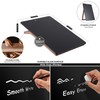 Desktop Black Glass Dry Erase Whiteboard with Reversible Wood Stand,