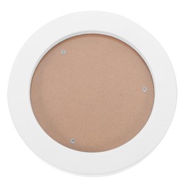 Garneck Round Wooden Picture Frame 12cm in White - Decorative Photo Display Frame for Wall Hanging Ideal for Home or Gallery Stylish Round Photo Frame
